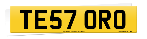 Registration number TE57 ORO